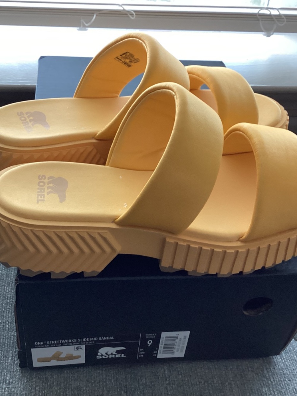 SOREL Ona Streetworks Platform Slide Sandal, size 9 - Picture 9 of 12